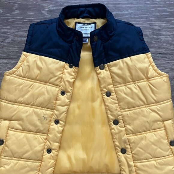 Janie and Jack Blue Yellow Boys Puffer Vest Winter Outerwear Size 3 4 - Picture 1 of 12